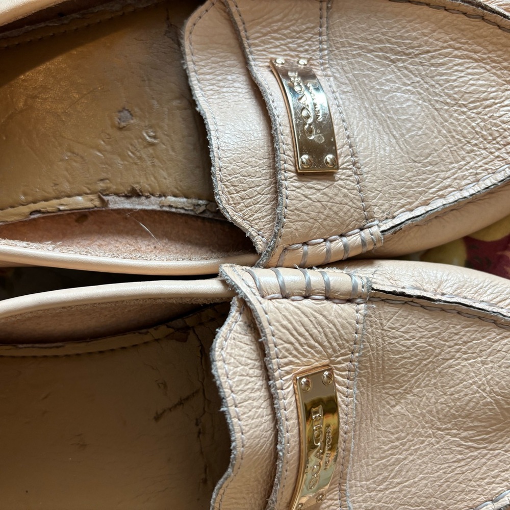Size 9.5 tannish Coach flats
